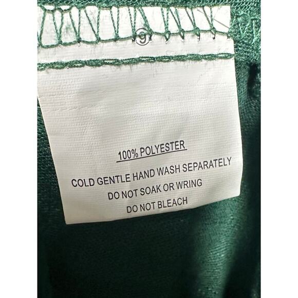 SELFIE LESLIE Meilani A-Line Forest Green Skater Criss-Cross Back Dress Junior L - Picture 6 of 7